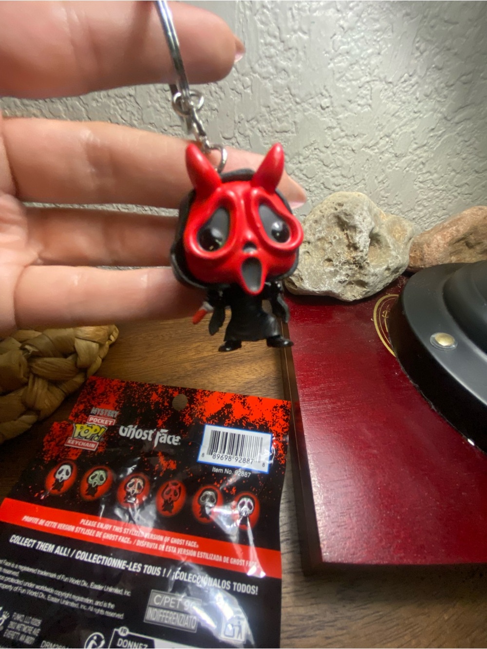 Funko Red and Black Devil Ghost Face Pocket Pop! Keychain